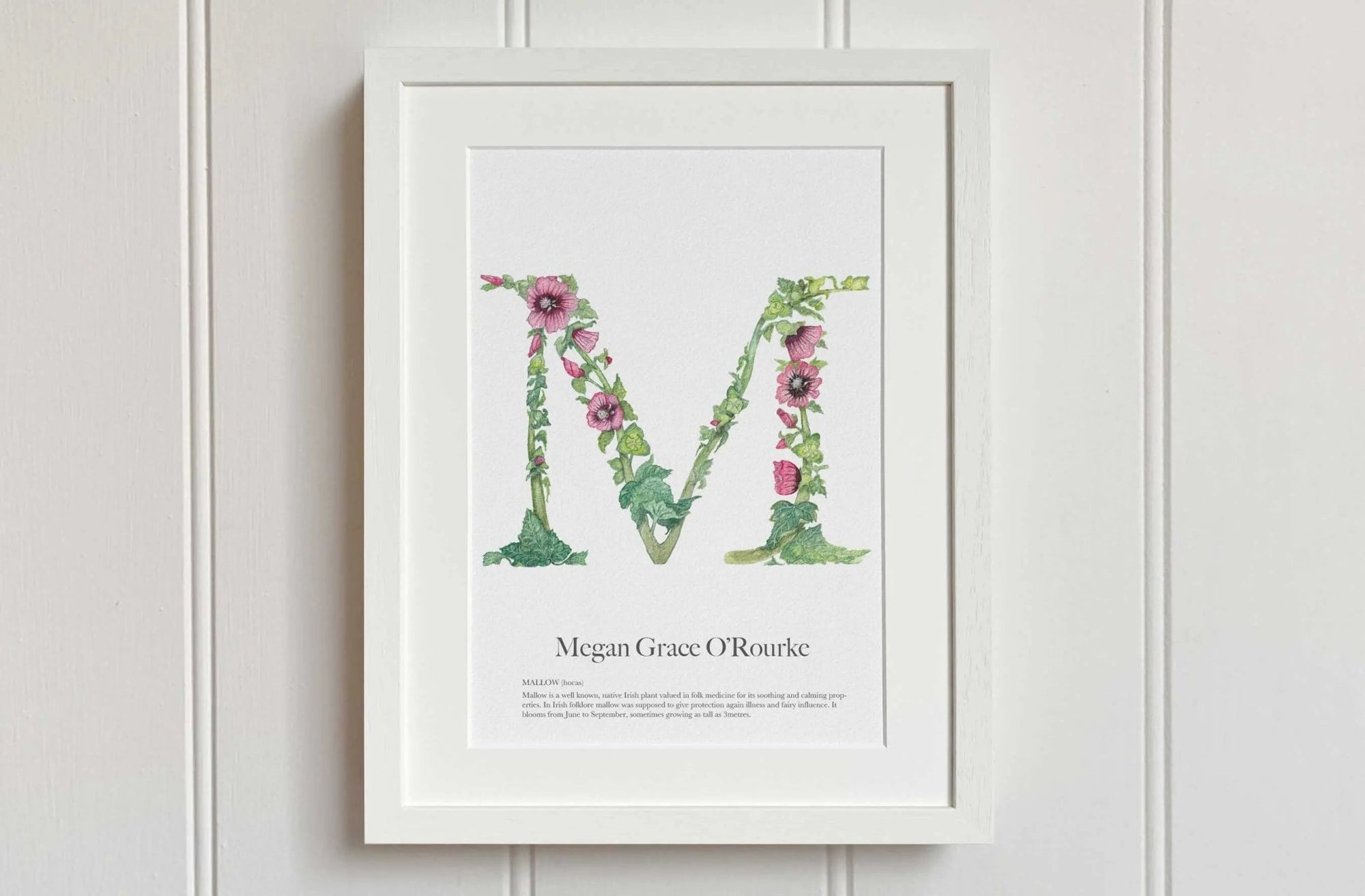 Native Irish Floral Alphabet M - fiadhandfinn