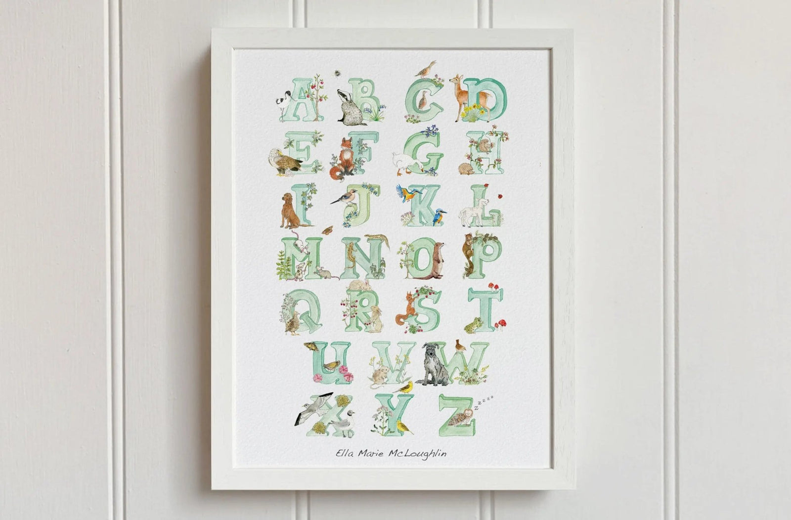 Natural Ireland Alphabet Print (Forest) - fiadhandfinn