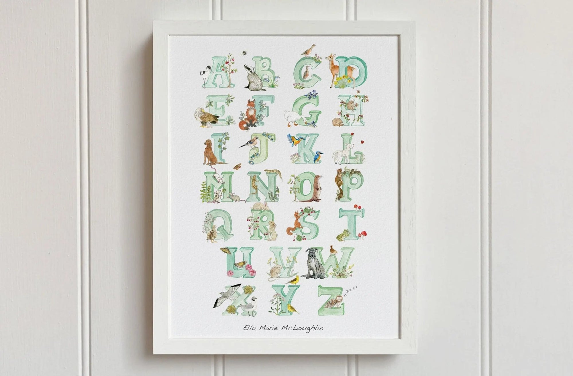 Natural Ireland Alphabet Print (Forest) - fiadhandfinn