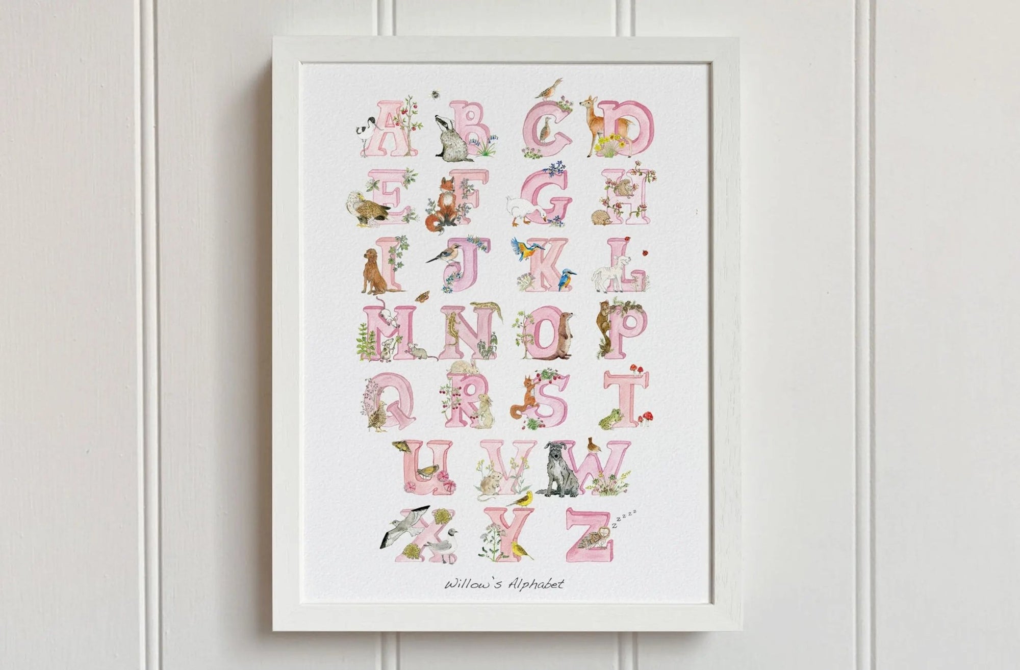 Natural Ireland Alphabet Print (Rose) - fiadhandfinn