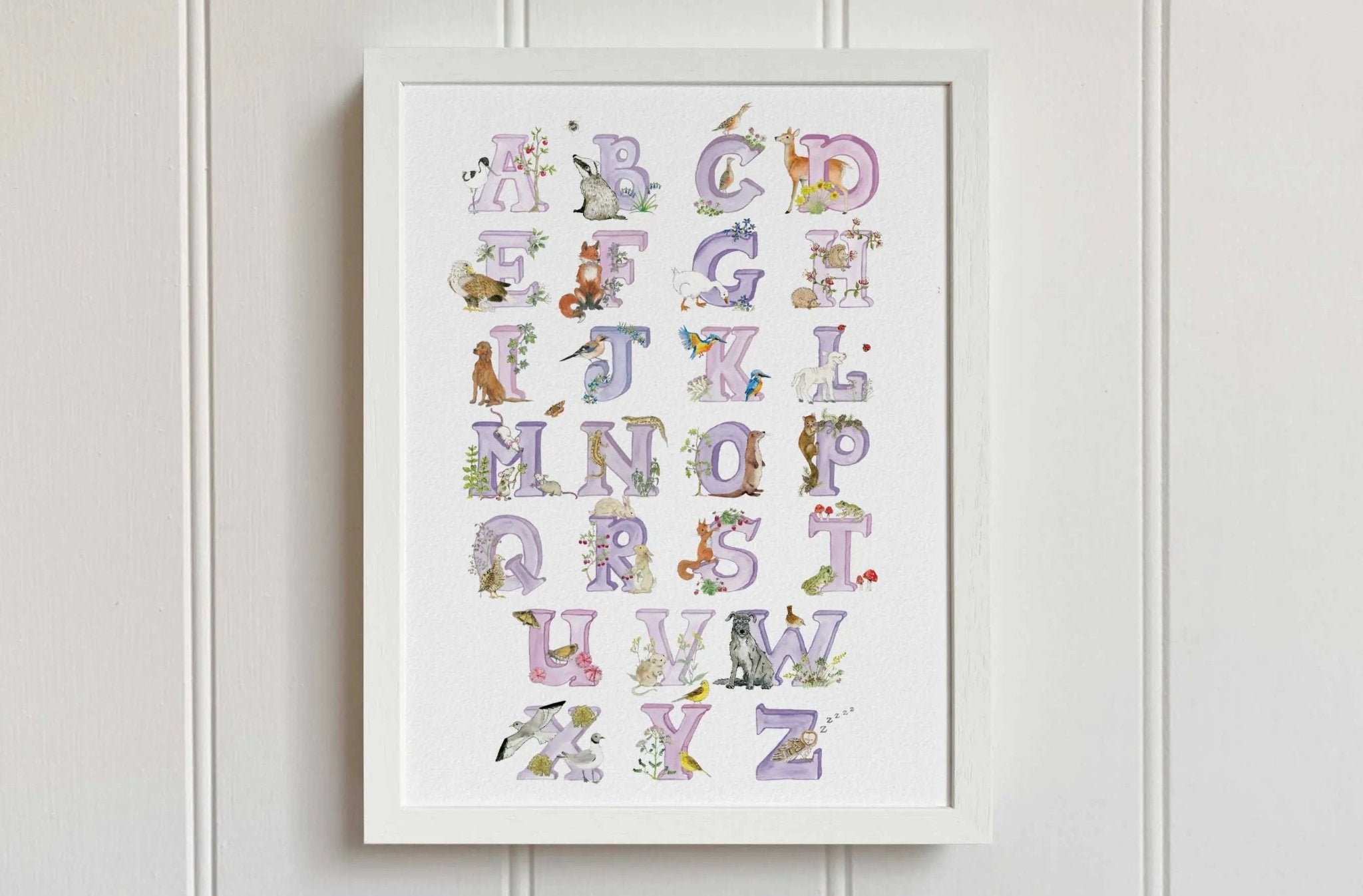Natural Ireland Alphabet Print (Violet) - fiadhandfinn