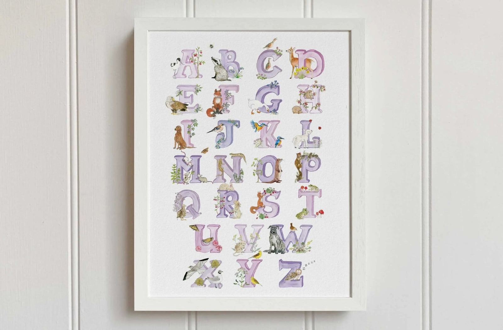 Natural Ireland Alphabet Print (Violet) - fiadhandfinn