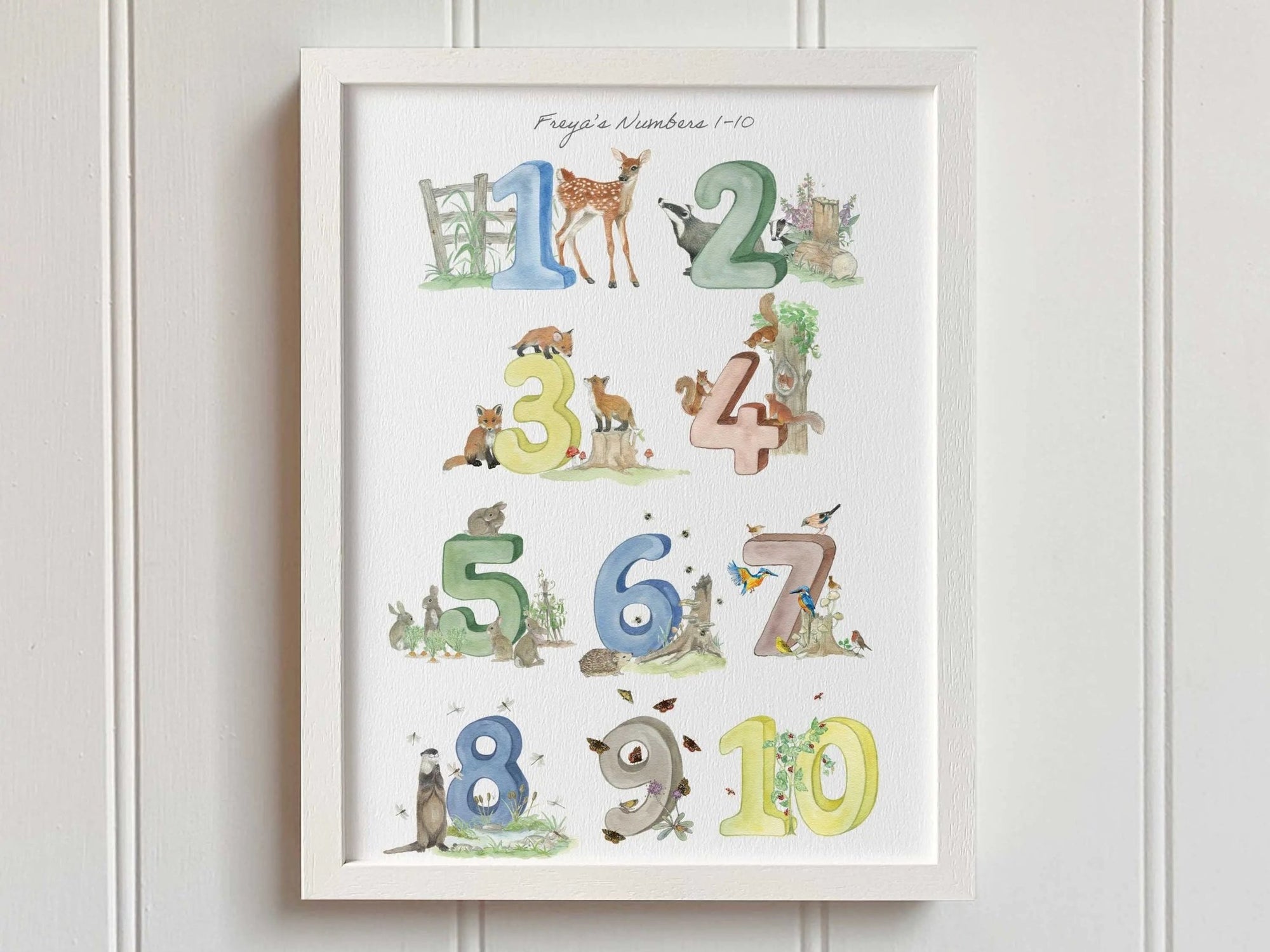 Natural Ireland Numbers Poster (Natural) - fiadhandfinn
