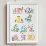 Natural Ireland Numbers Poster (Pastel Mix) - fiadhandfinn