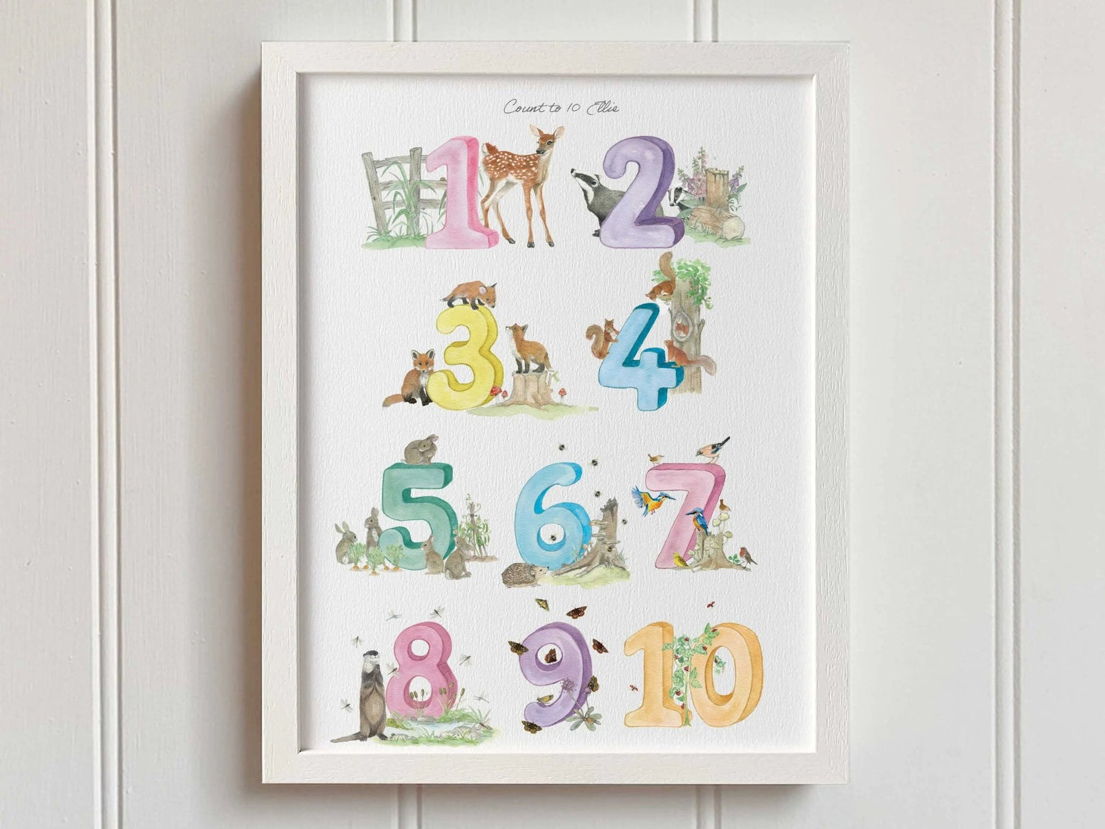 Natural Ireland Numbers Poster (Pastel Mix) - fiadhandfinn
