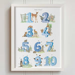 Natural Ireland Numbers Poster (Sky) - fiadhandfinn