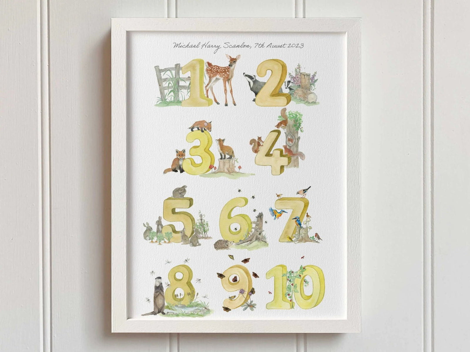 Natural Ireland Numbers Poster (Sunset) - fiadhandfinn