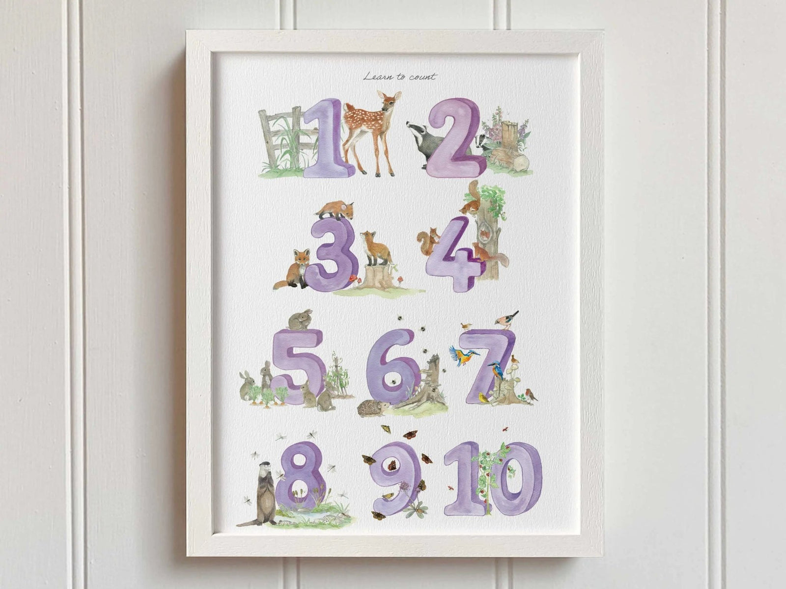 Natural Ireland Numbers Poster (Violet) - fiadhandfinn