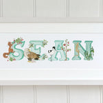 Natural Ireland Personalised Baby Name Frame (Forest) - fiadhandfinn
