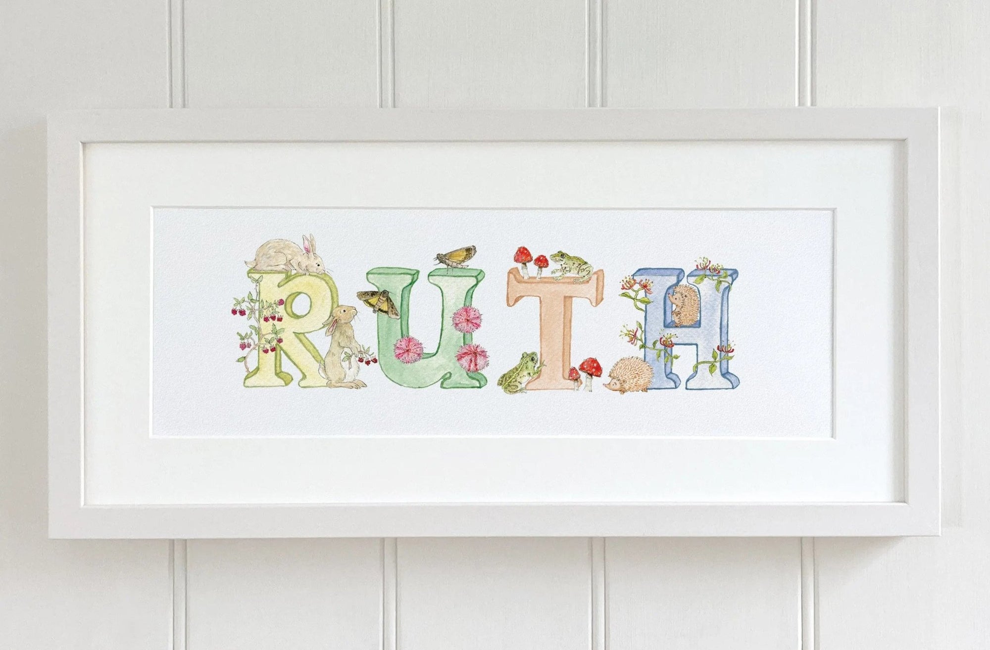 Natural Ireland Personalised Baby Name Frame (Natural) - fiadhandfinn