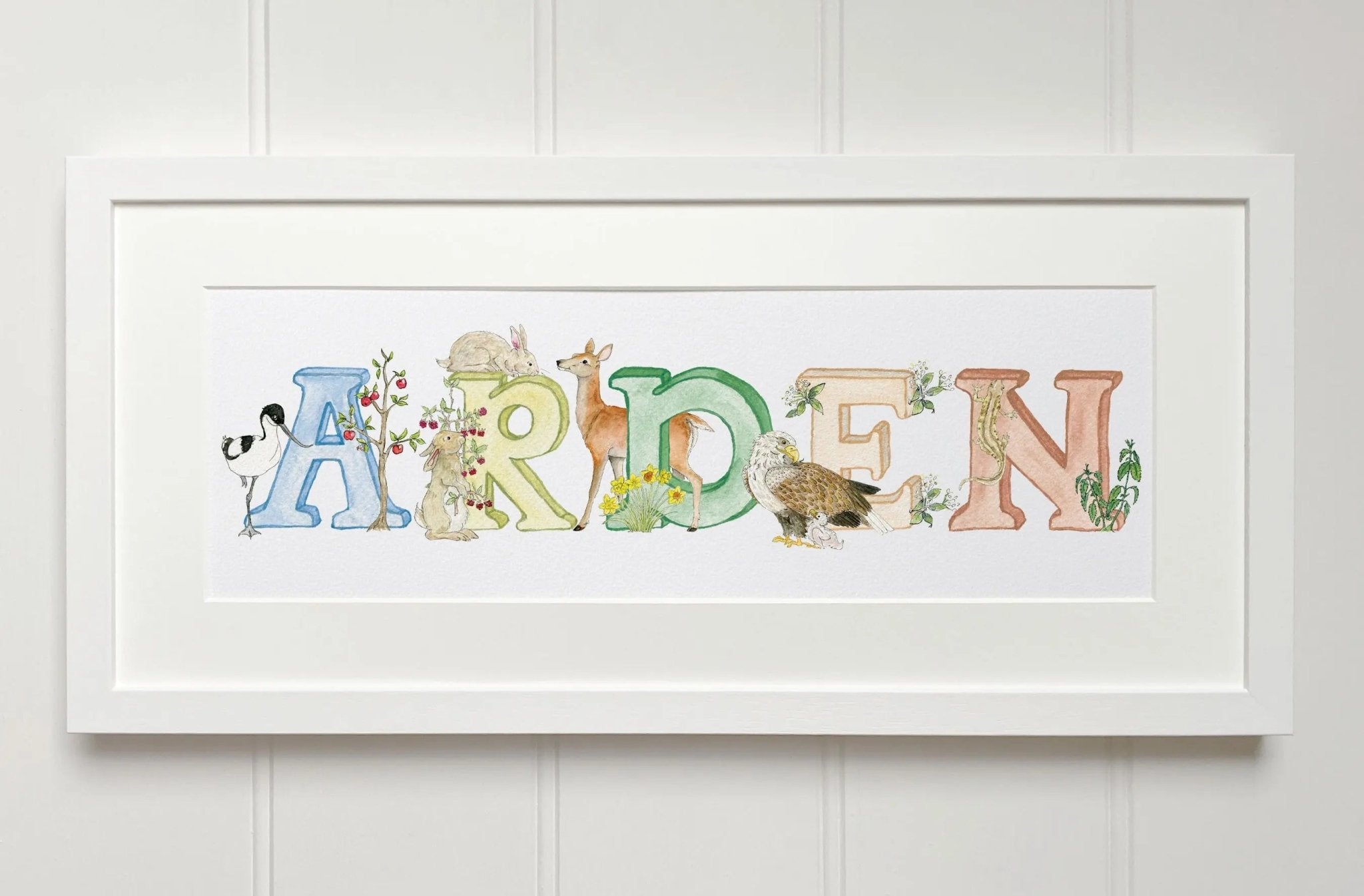 Natural Ireland Personalised Baby Name Frame (Natural) - fiadhandfinn