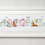 Natural Ireland Personalised Baby Name Frame (Pastels) - fiadhandfinn