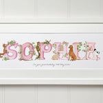 Natural Ireland Personalised Baby Name Frame (Rose) - fiadhandfinn