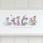 Natural Ireland Personalised Baby Name Frame (Violet) - fiadhandfinn