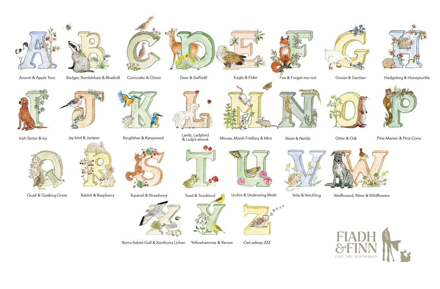 Personalised Double Baby Name Frame - fiadhandfinn