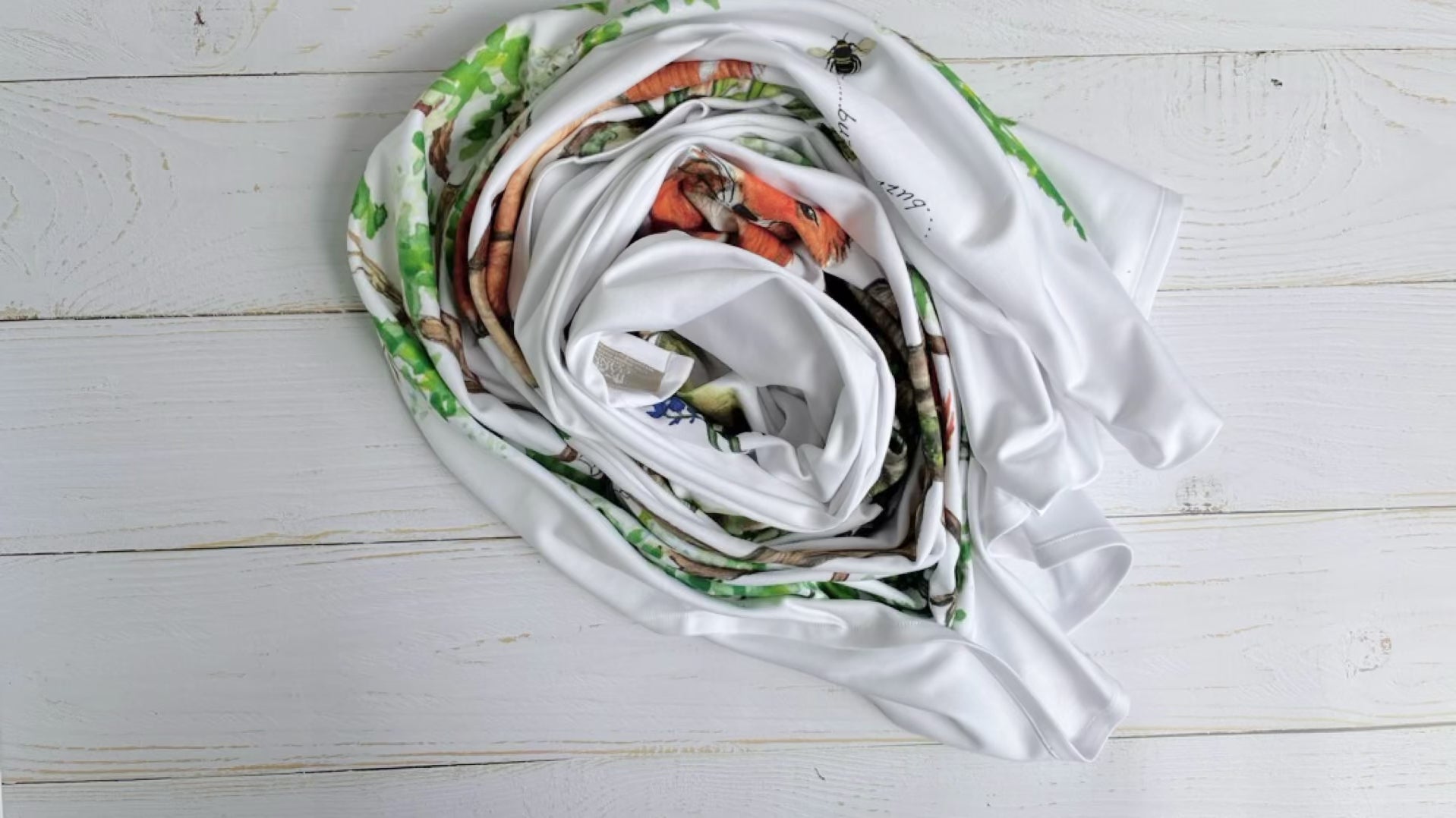 Video of Organic cotton baby blanket, made in ireland; "Suan", Woodland Friends Blanket and Accessories Baby Gift Box sets made by Fadh&Finn.