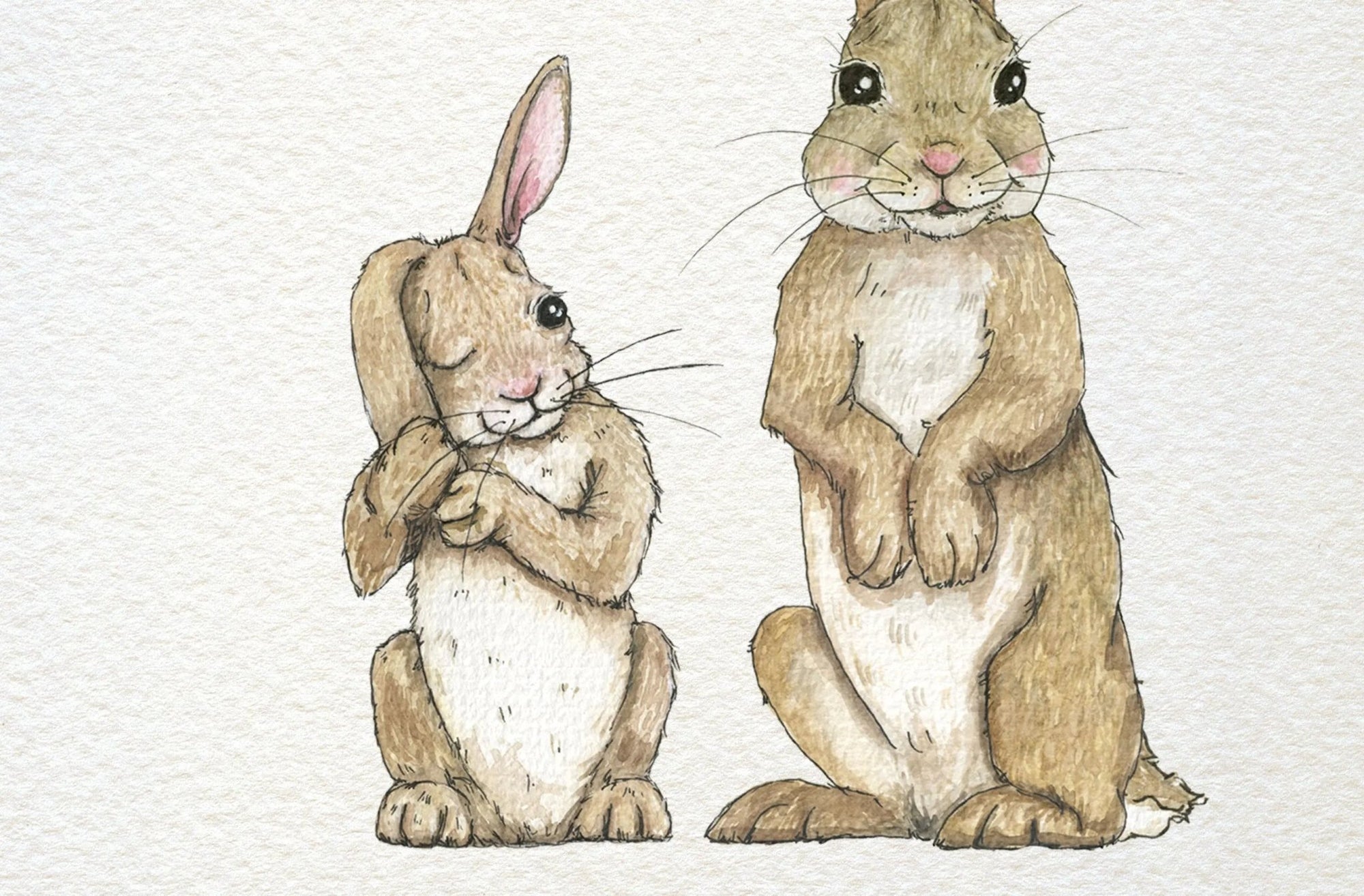 Rabbit Family Personalised Print - fiadhandfinn