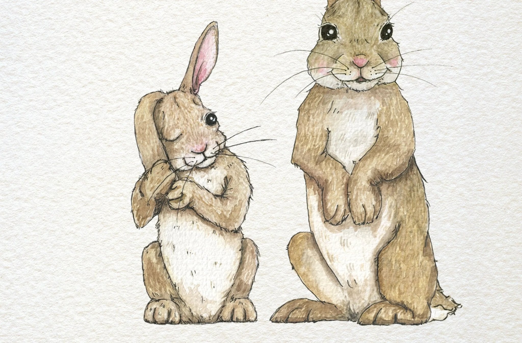 Rabbit Family Personalised Print - fiadhandfinn