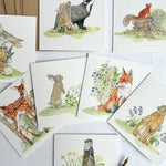 Set of 8 Irish Wildlife Greeting Cards (100% Recycled Card) - fiadhandfinn