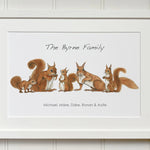 Squirrel Family Personalised Print - fiadhandfinn